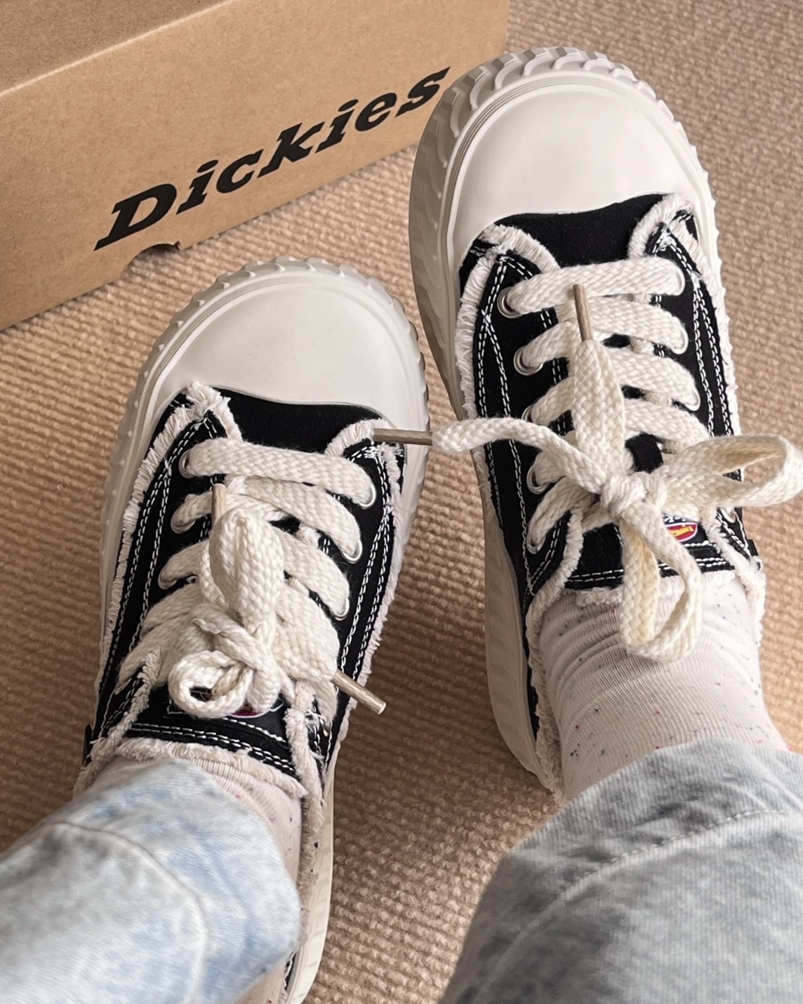 <解構平替款2.0!!>Dickies 厚底 增高 餅乾 解構 輪胎底 帆布鞋 半拖 懶人鞋 2色