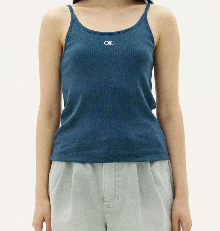 【OWN】OIOI COLLECTION 背心 無袖 吊嘎 夏季 服飾 女生 藍色 OIC