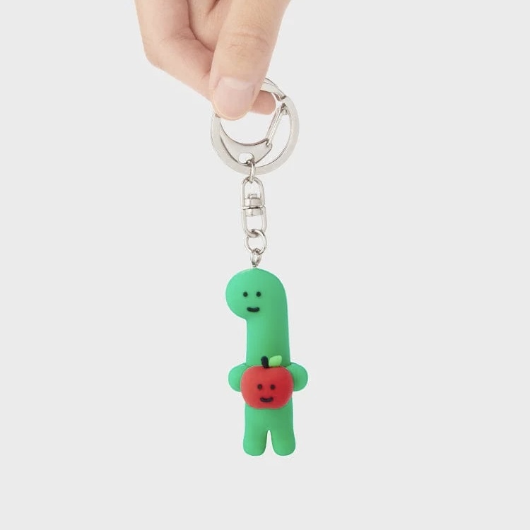 韓國文創 JOGUMAN 手拿蘋果 立體 公仔 鑰匙圈 吊飾