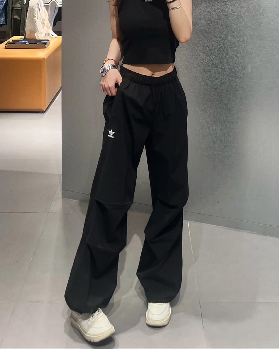 <必買阿迪!!> Adidas 闊腿褲 兩色