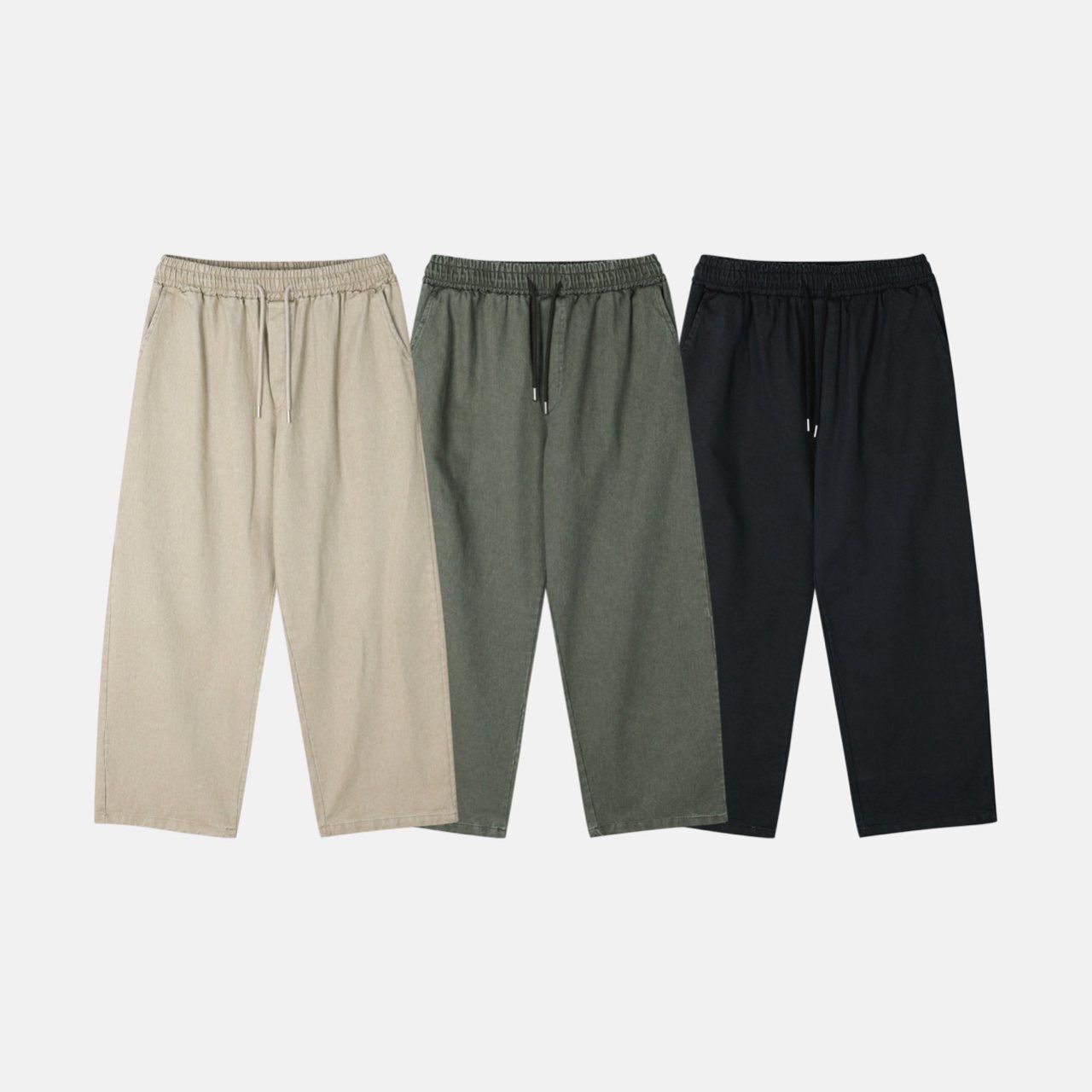 洗水英文字鬆身褲 REMAIN-017P