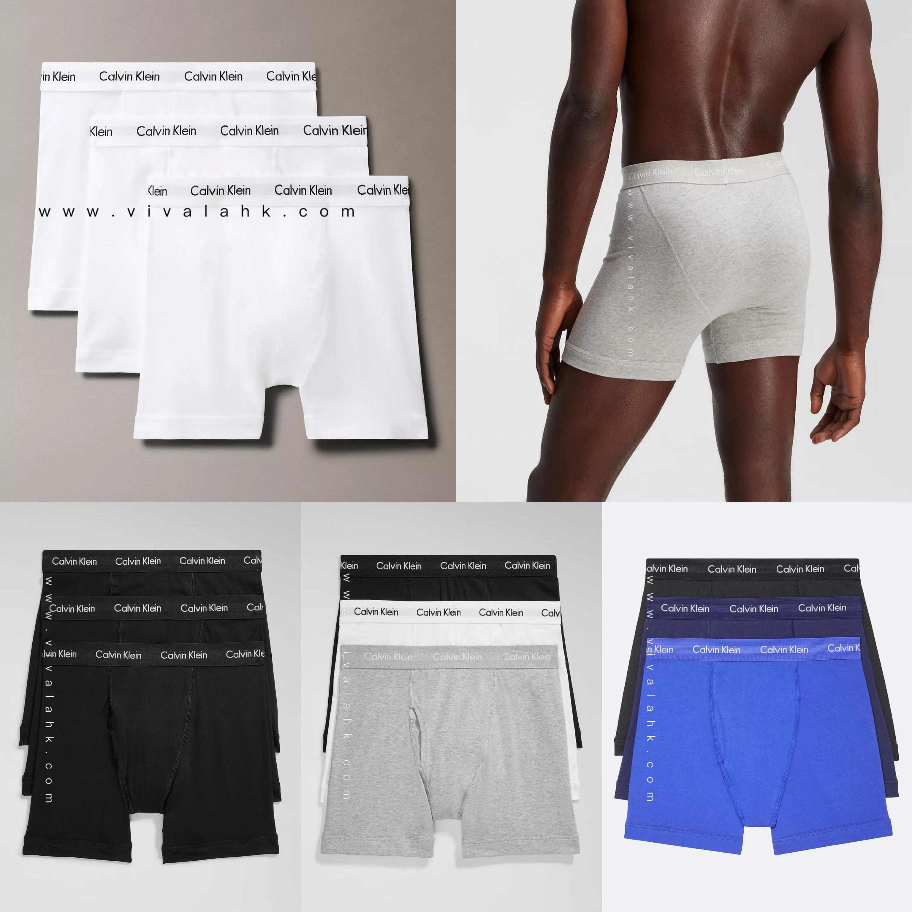 Calvin Klein - 彈性棉質 男裝平腳內褲 (3件裝)