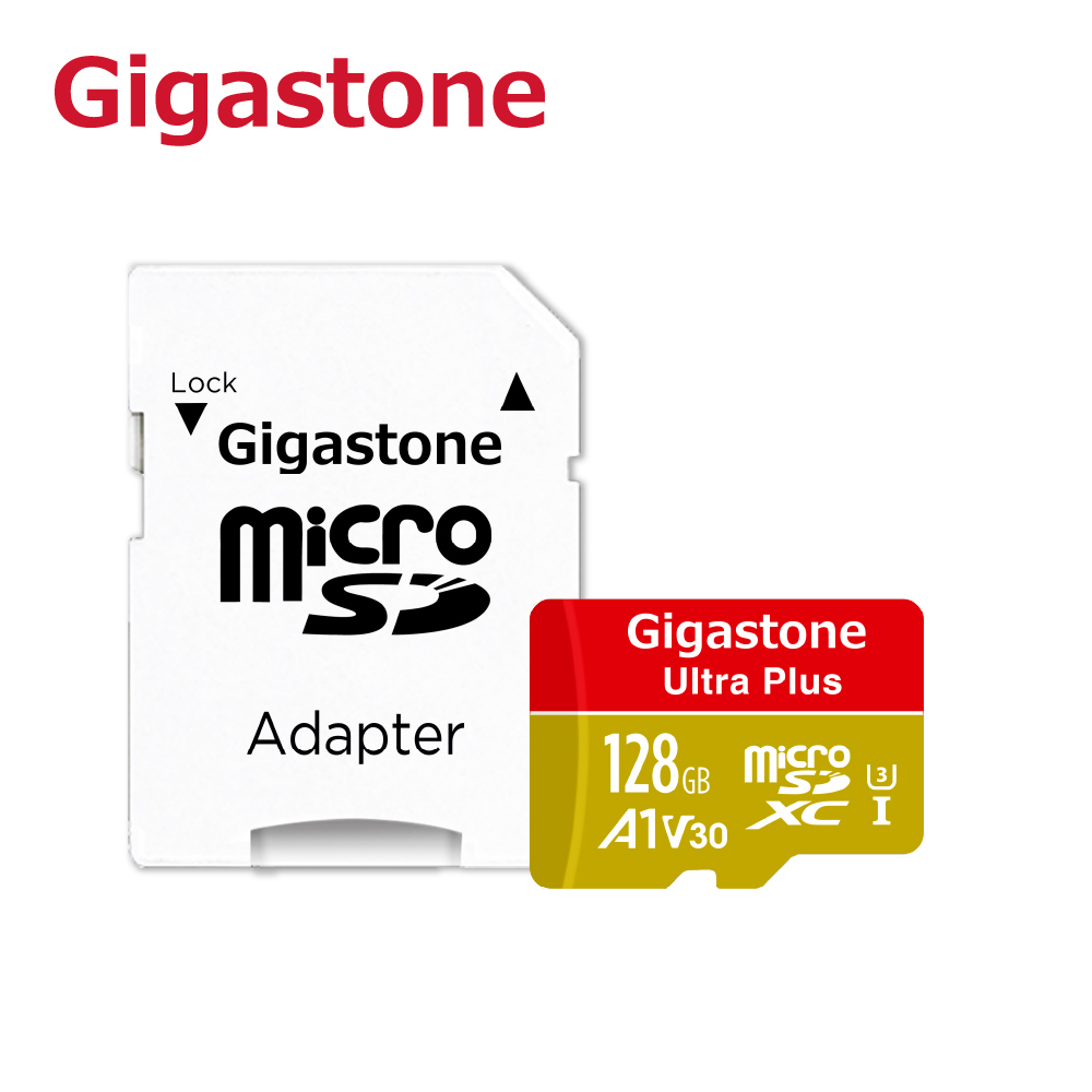 GIGASTONE microSDXC V30 128G記憶卡 (附轉卡) 二入組