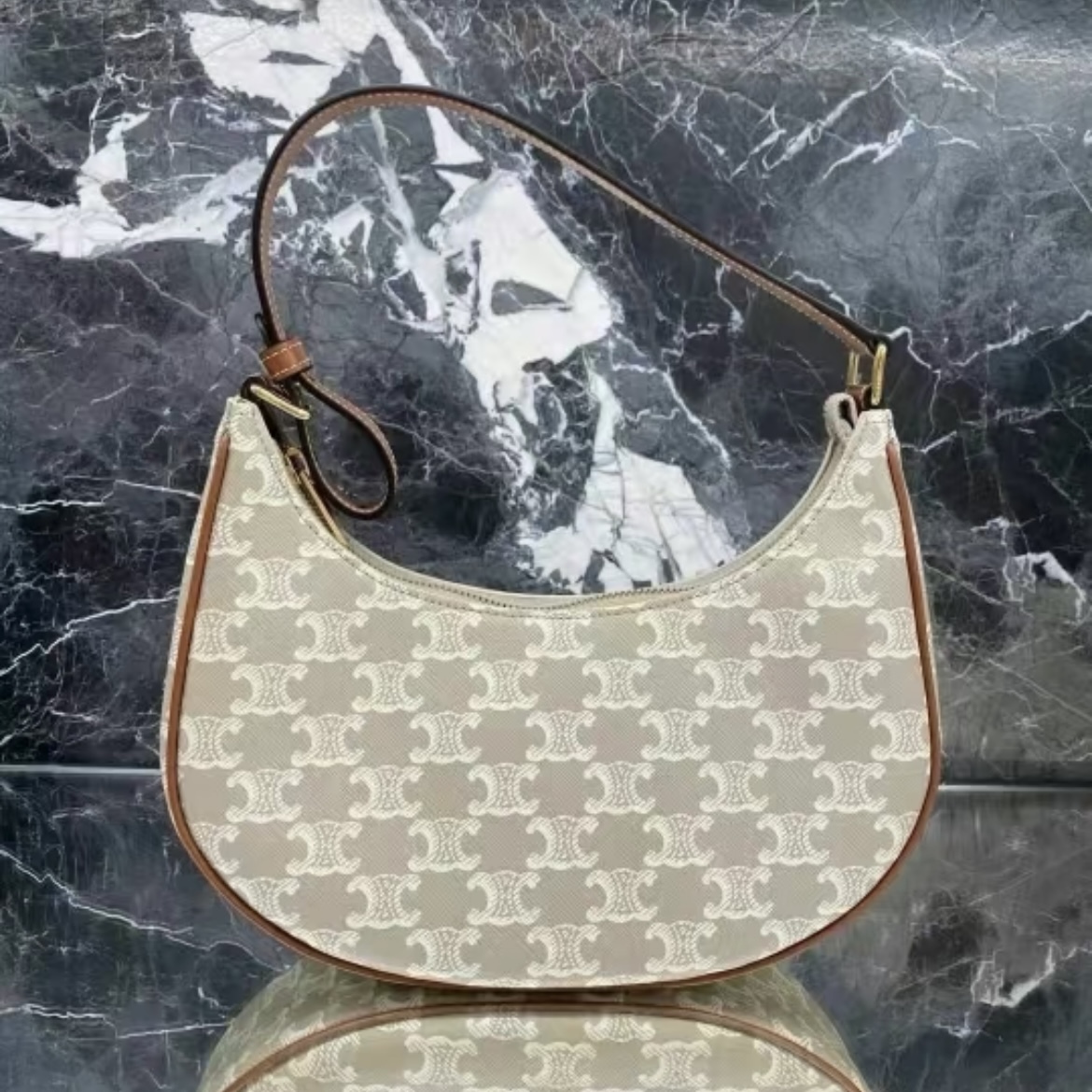 Celine bag Triomphe canvas Ava shoulder Bag