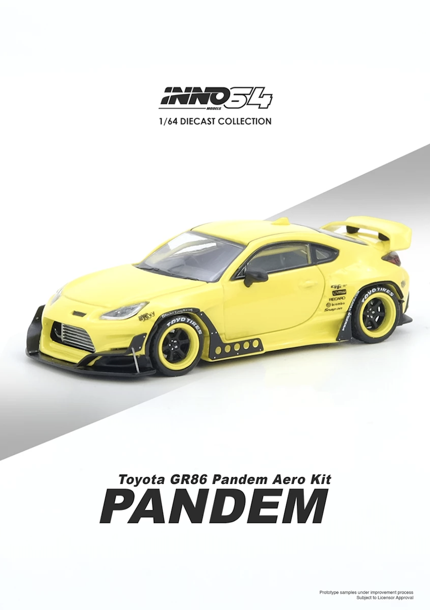 【預訂】INNO64 Toyota GR86 "Pandem" Yellow