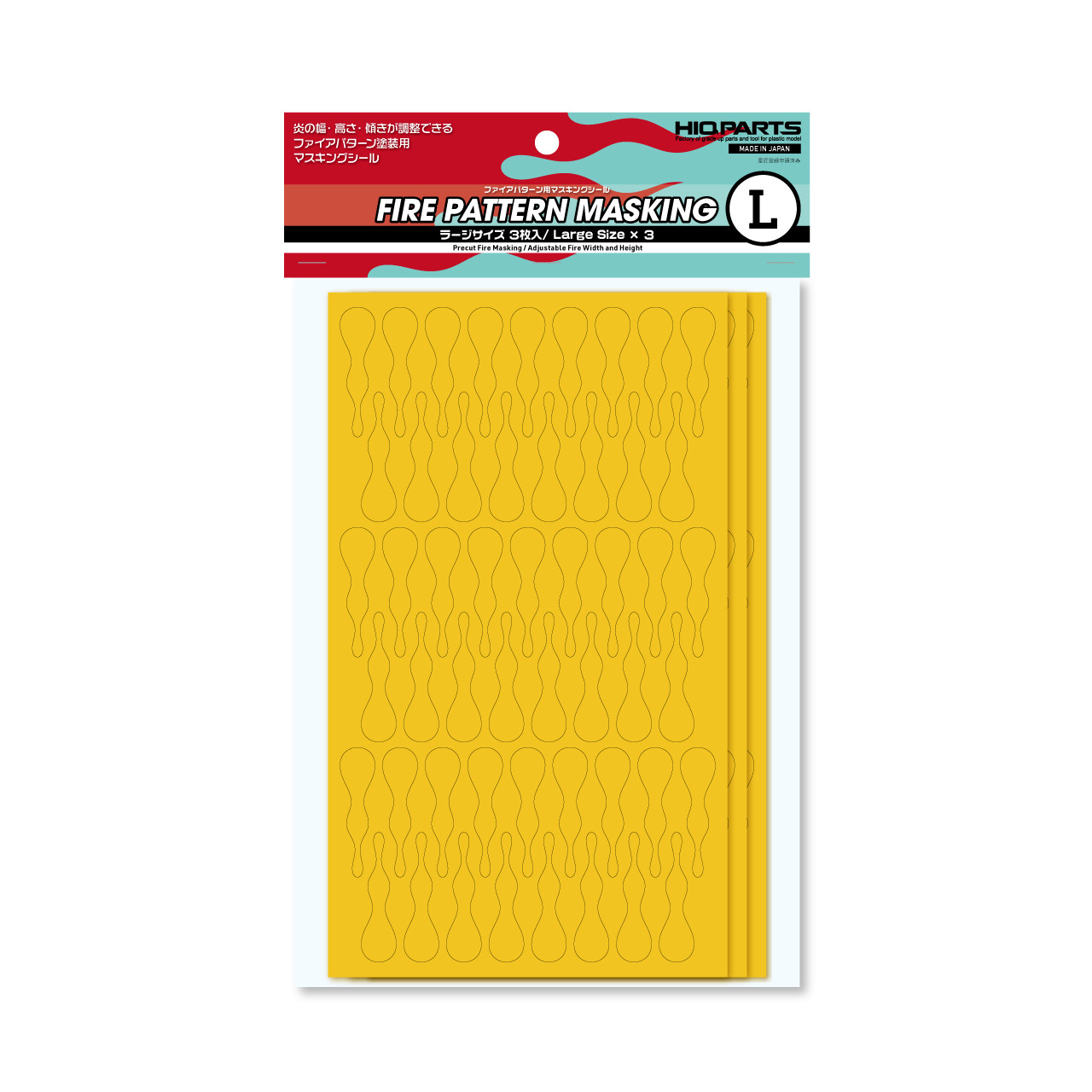 [HIQ PARTS] PFM-116 MASKING STICKERS FOR FIRE PATTERNS 3PCS
