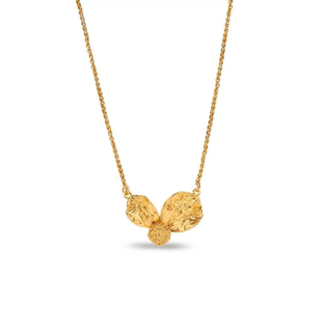 1TA0524-020 THALLO Nymphe Poppy Necklace Layer 24K Gold Vermeil On Sterling Silver #s759b (A-LX-E)