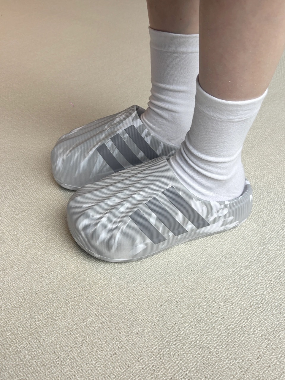 ADIDAS ADIFOM SUPERSTAR MULE 暈染灰 灰白 渲染 貝殼鞋 胖胖鞋 拖鞋 穆勒鞋 懶人鞋 男女鞋 JI3154 / 預購