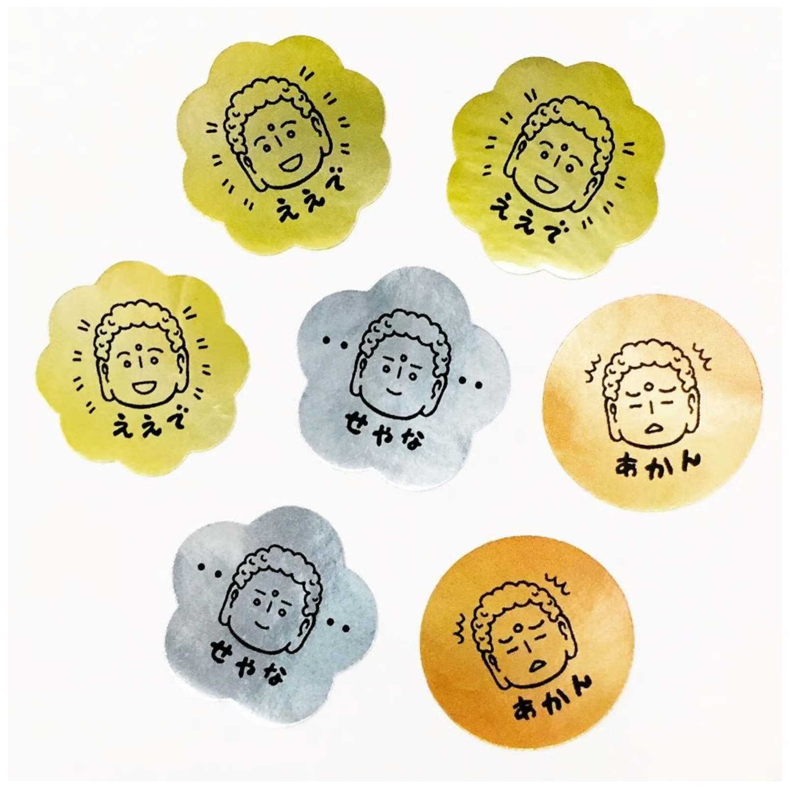 『coto mono』大仏の顔も三度までシール（大佛三種表情貼紙）