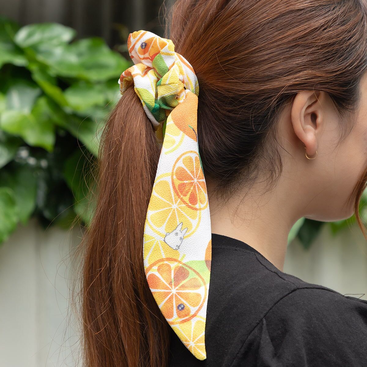 絲巾髮圈蝴蝶結 龍貓 甜橙