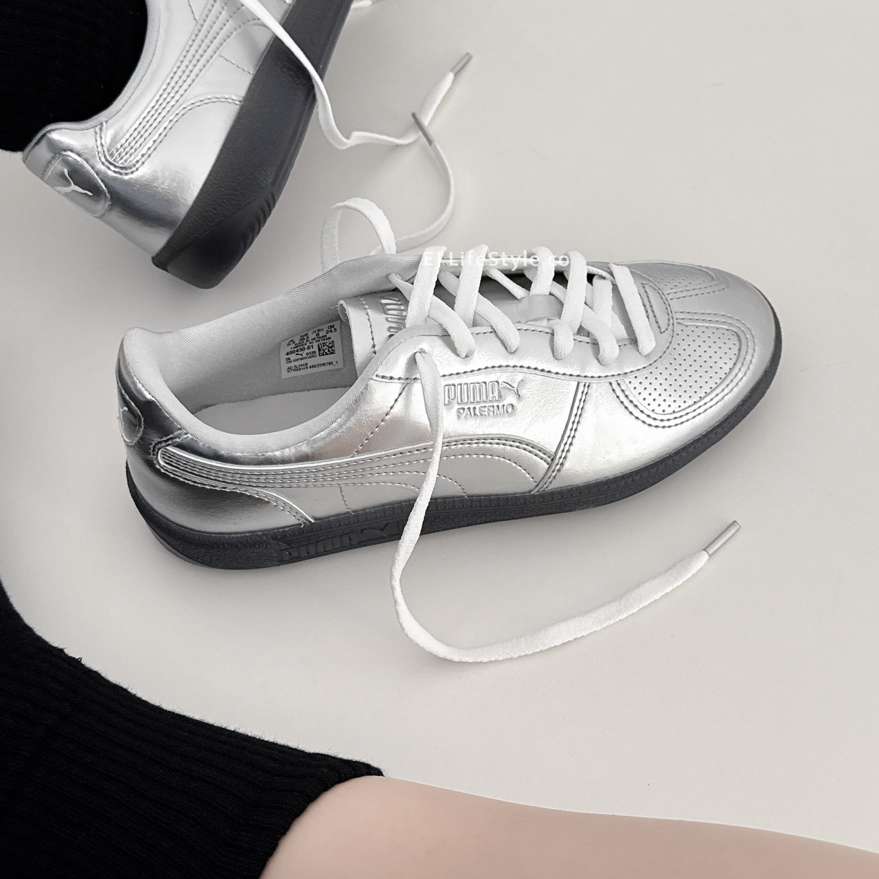 PUMA PALERMO ASTRO ESCAPE 液態銀 亮銀 膠底 女鞋 400450-01 / 預購