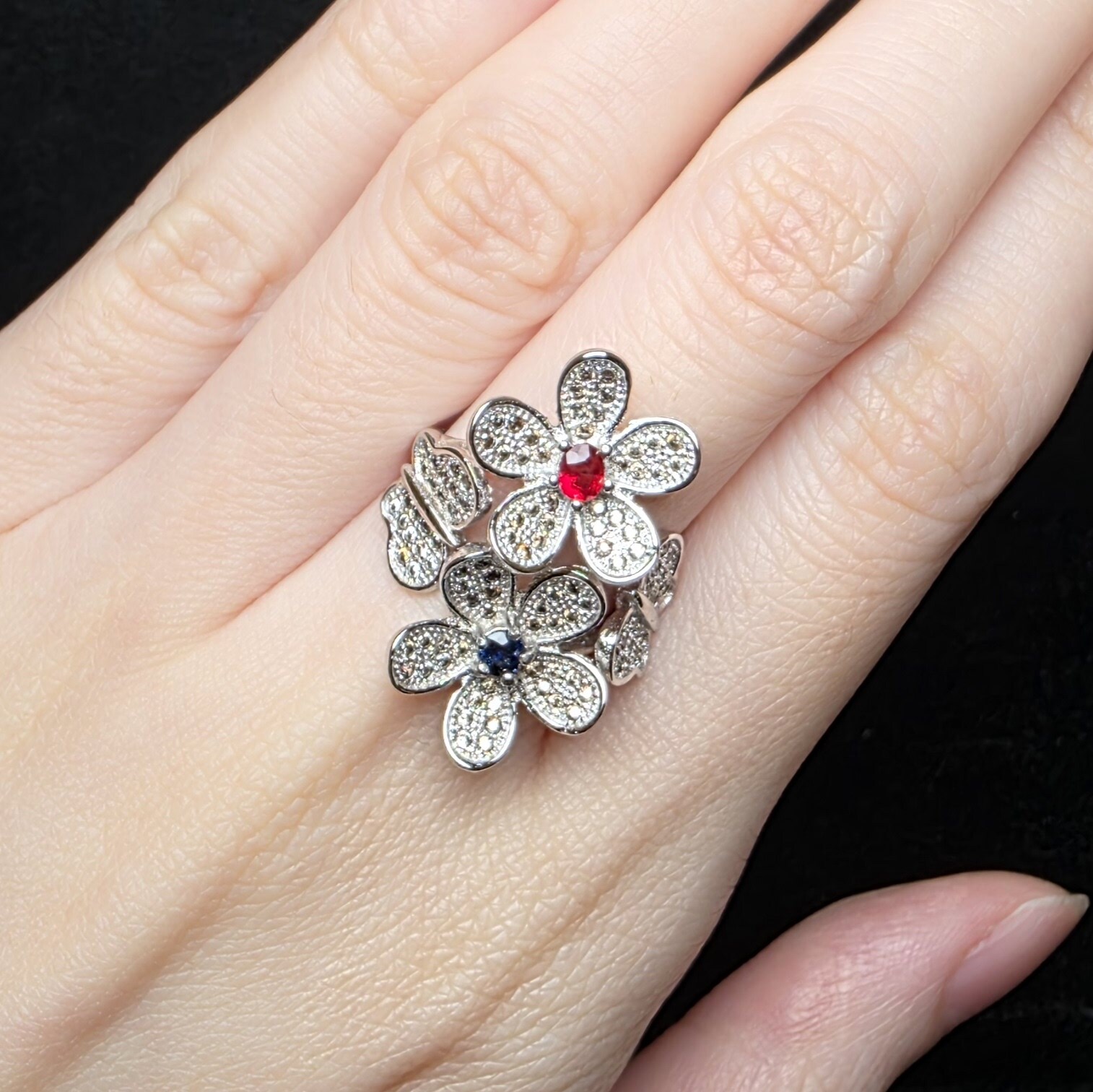 有錢花造型戒指