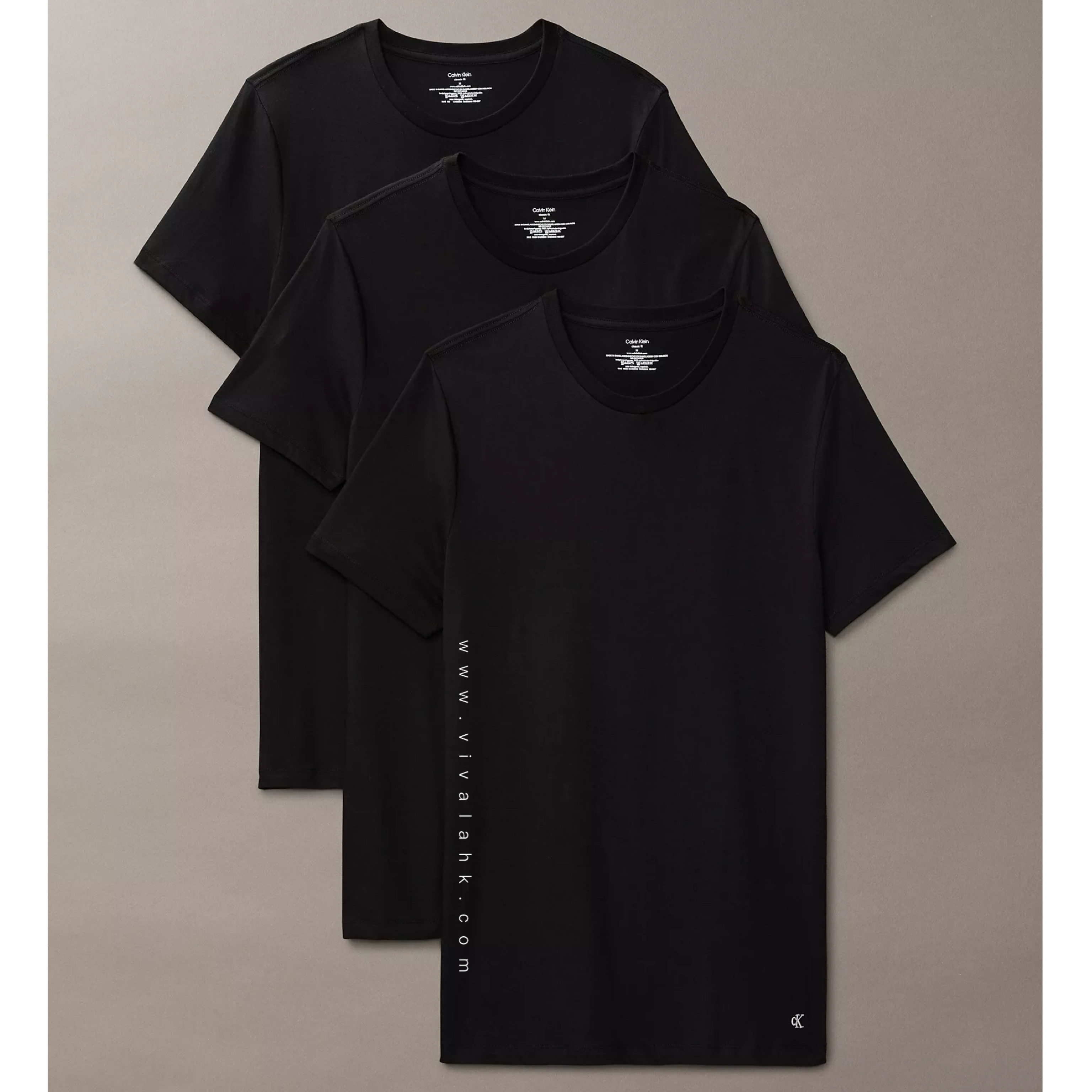 Calvin Klein - 全棉 經典 男裝 圓領 T-Shirt (3件裝)