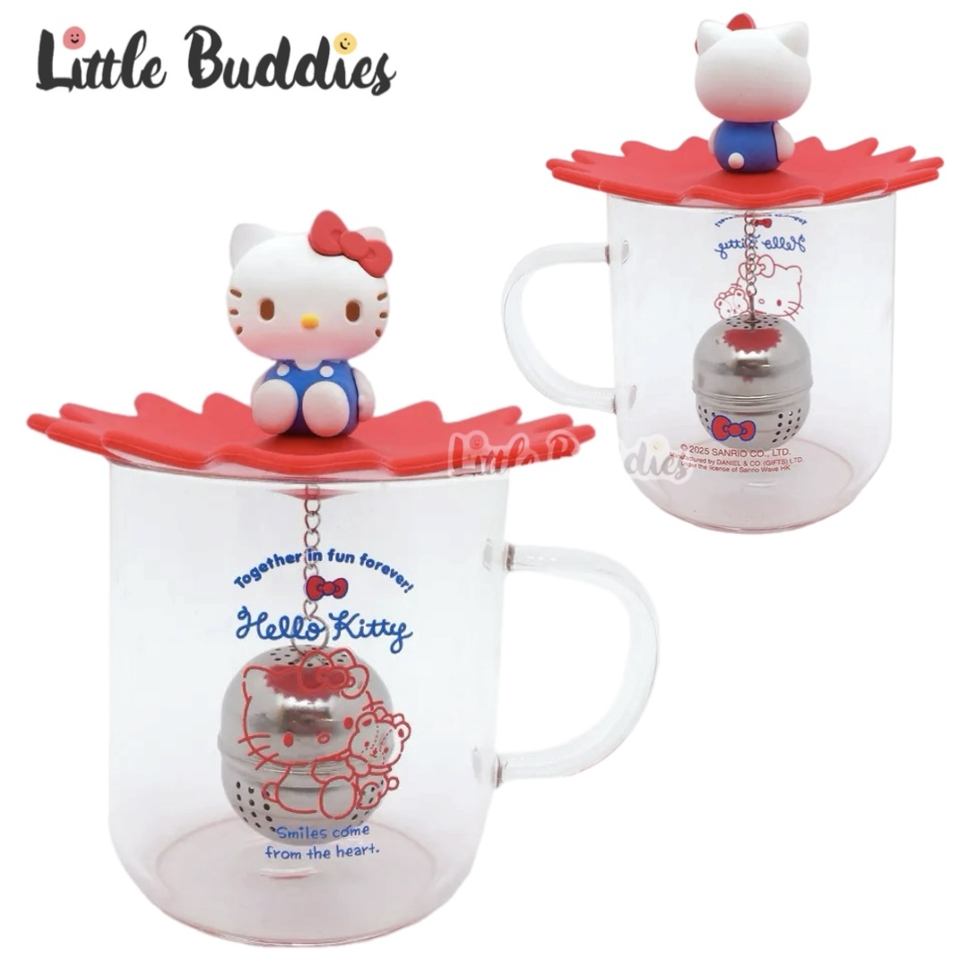 Sanrio 玻璃杯連杯蓋及茶隔 (360ml)