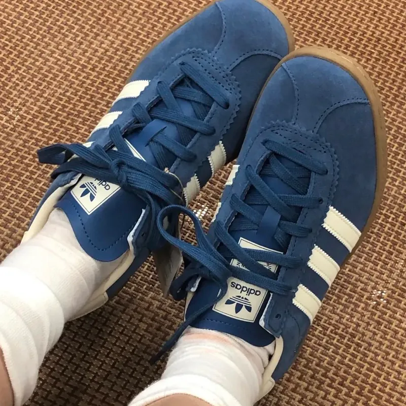 ADIDAS STADT 霧霾藍 深藍 奶油色 米白 焦糖底 男女鞋