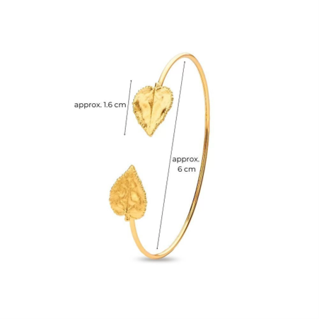 1TA0524-120 THALLO Emotions Cyclamen Bracelet With Flexible Wire 24K Gold Vermeil On Sterling Silver Gold #s709b (A-SK-E)