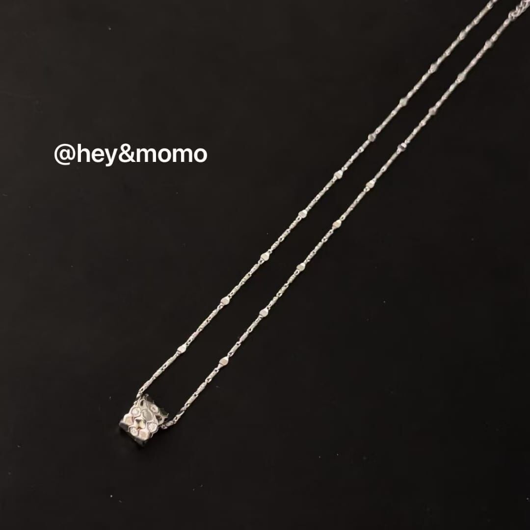 HM4326 925銀微鑲鑽轉運桶➕個性鏈項鍊