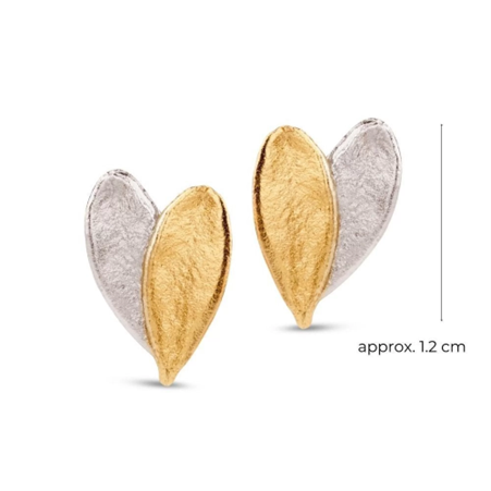 1TA0524-126 THALLO Athena Olive Earrings Gold/Silver #s090b (A-SK-E)