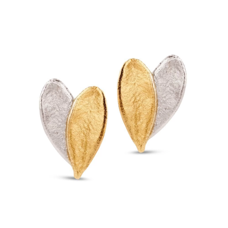 1TA0524-126 THALLO Athena Olive Earrings Gold/Silver #s090b (A-SK-E)