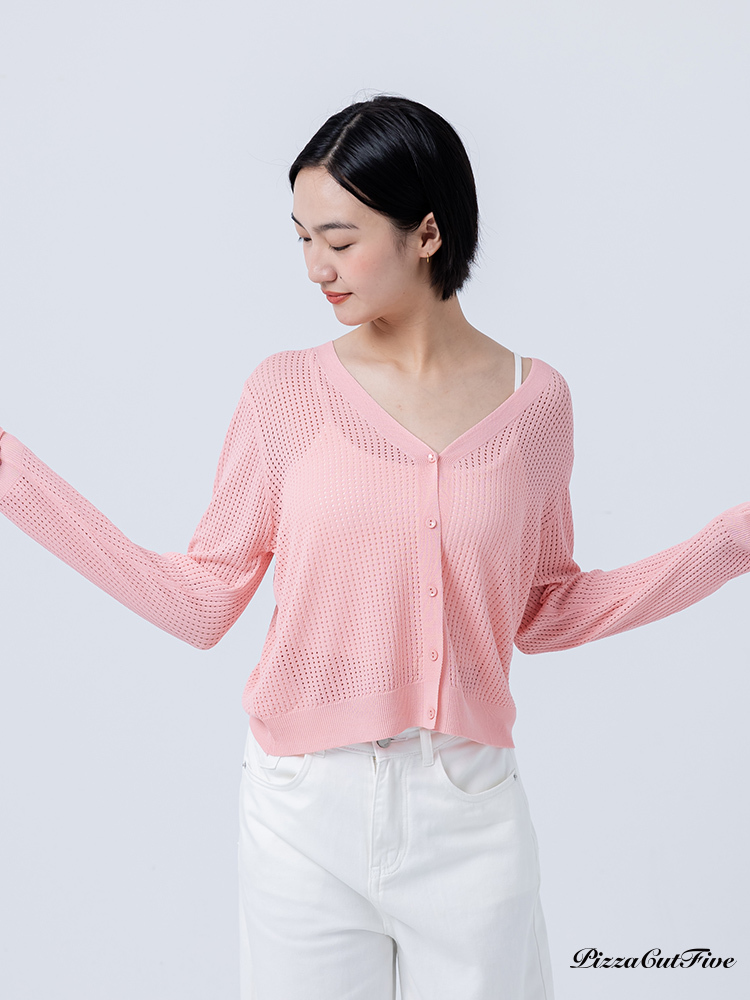[兩件1580]網狀針織薄外套 PizzaCutFive PCF251415010