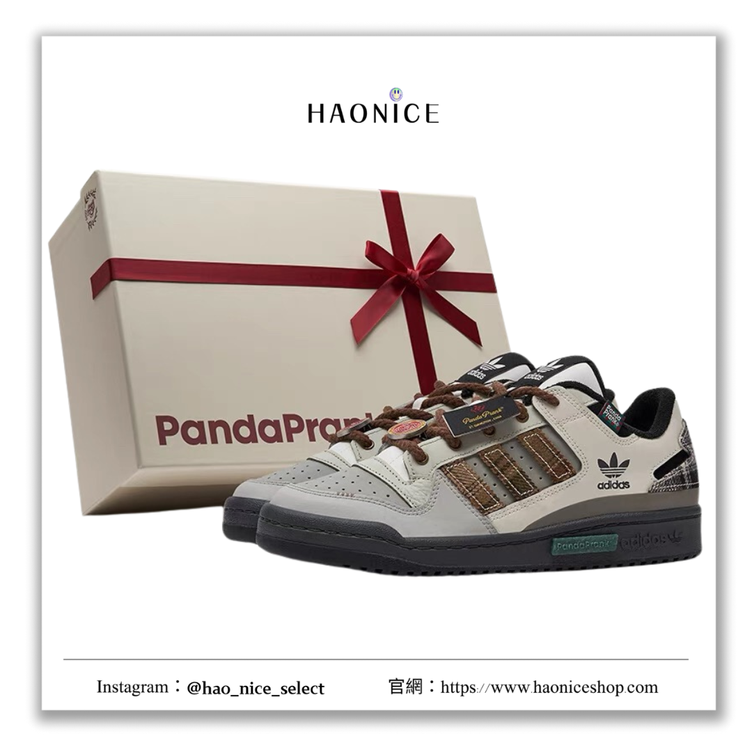 【HAO NICE 】熊貓惡作劇系列 ❗️配合FAKEBUSTERS驗鞋 ❗️adidas originals FORUM 冬夢奇緣系列 雪木屋訂製 復古風低筒板鞋❤️