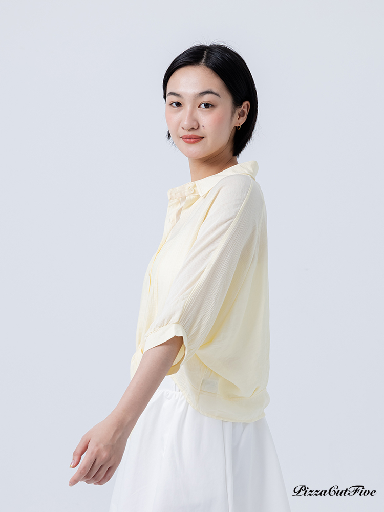 [兩件1580]百搭遮陽襯衫／罩衫綁帶上衣 PizzaCutFive PCF252402024