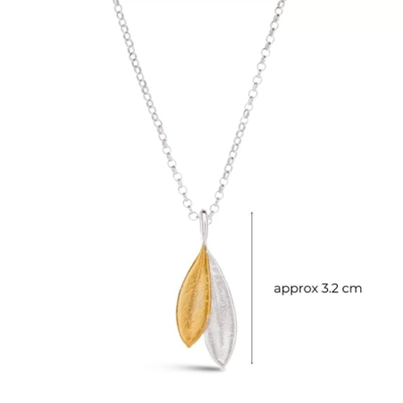 1TA0524-130 THALLO Athena Olive Pendant Silver #s174b (A-SK-E)