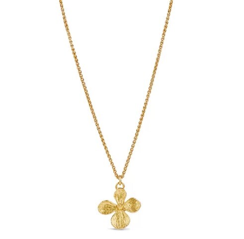 1TA0524-090 THALLO Petals Hydrangea Pendant Layer 24K Gold Vermeil on Sterling Silver #S274a (A-SK-E)