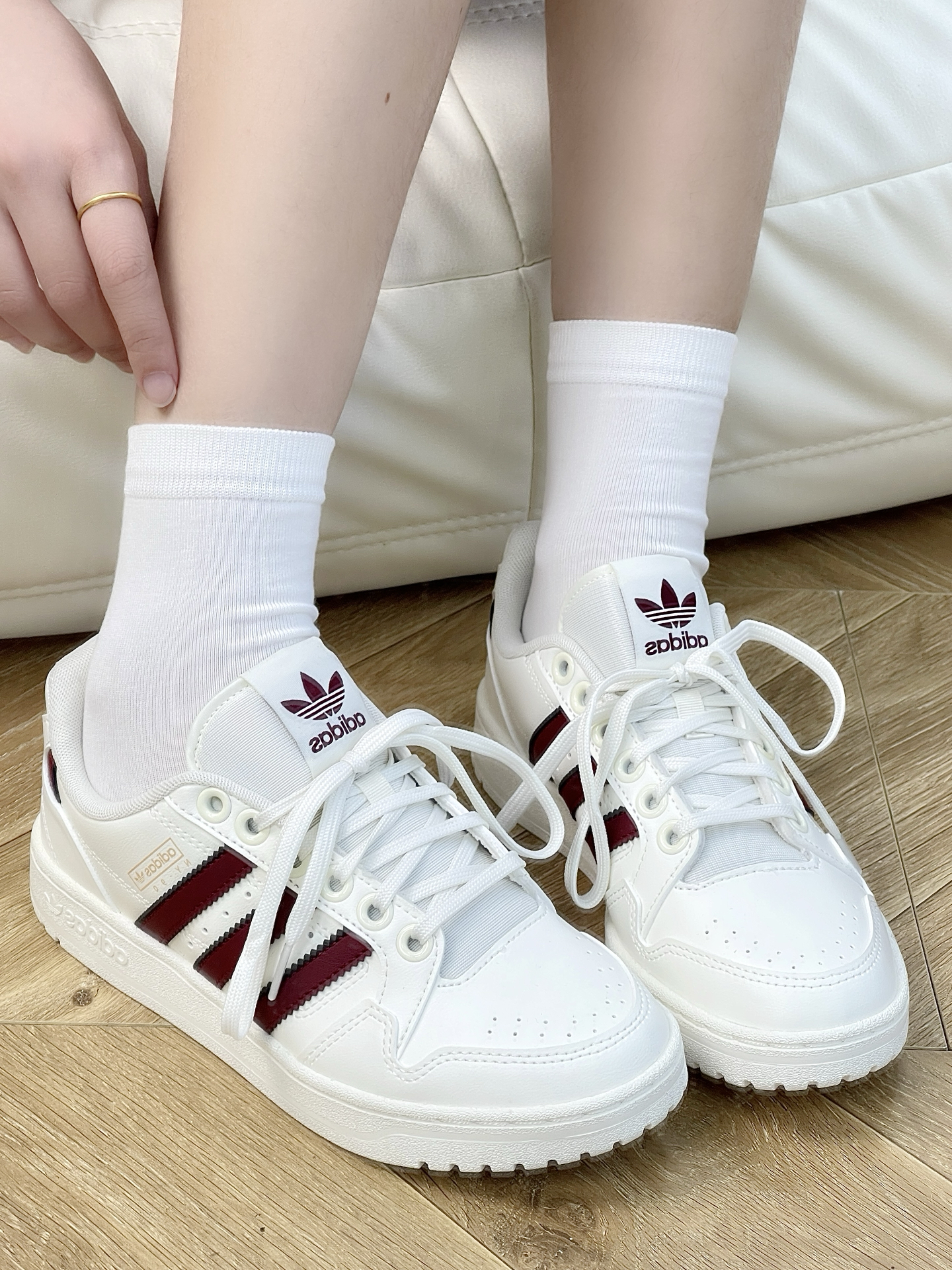 Adidas Originals NY 90 白紅色 皮革 小白鞋 板鞋 男女款 JP6323/預購