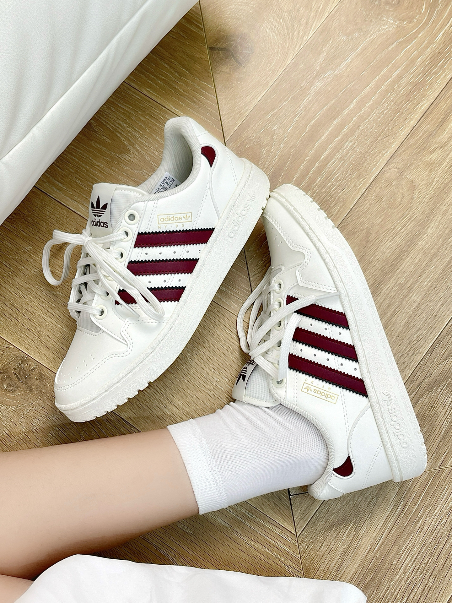 Adidas Originals NY 90 白紅色 皮革 小白鞋 板鞋 男女款 JP6323/預購