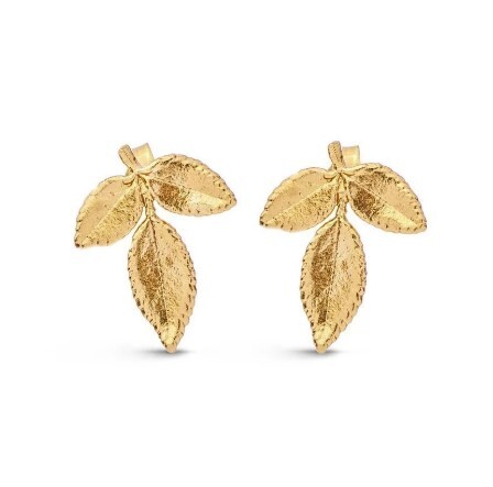 1TA0524-091 THALLO Memories Rose Earrings Mini Studs 24K Gold Vermeil on Sterling Silver #s831a (A-SK-E)