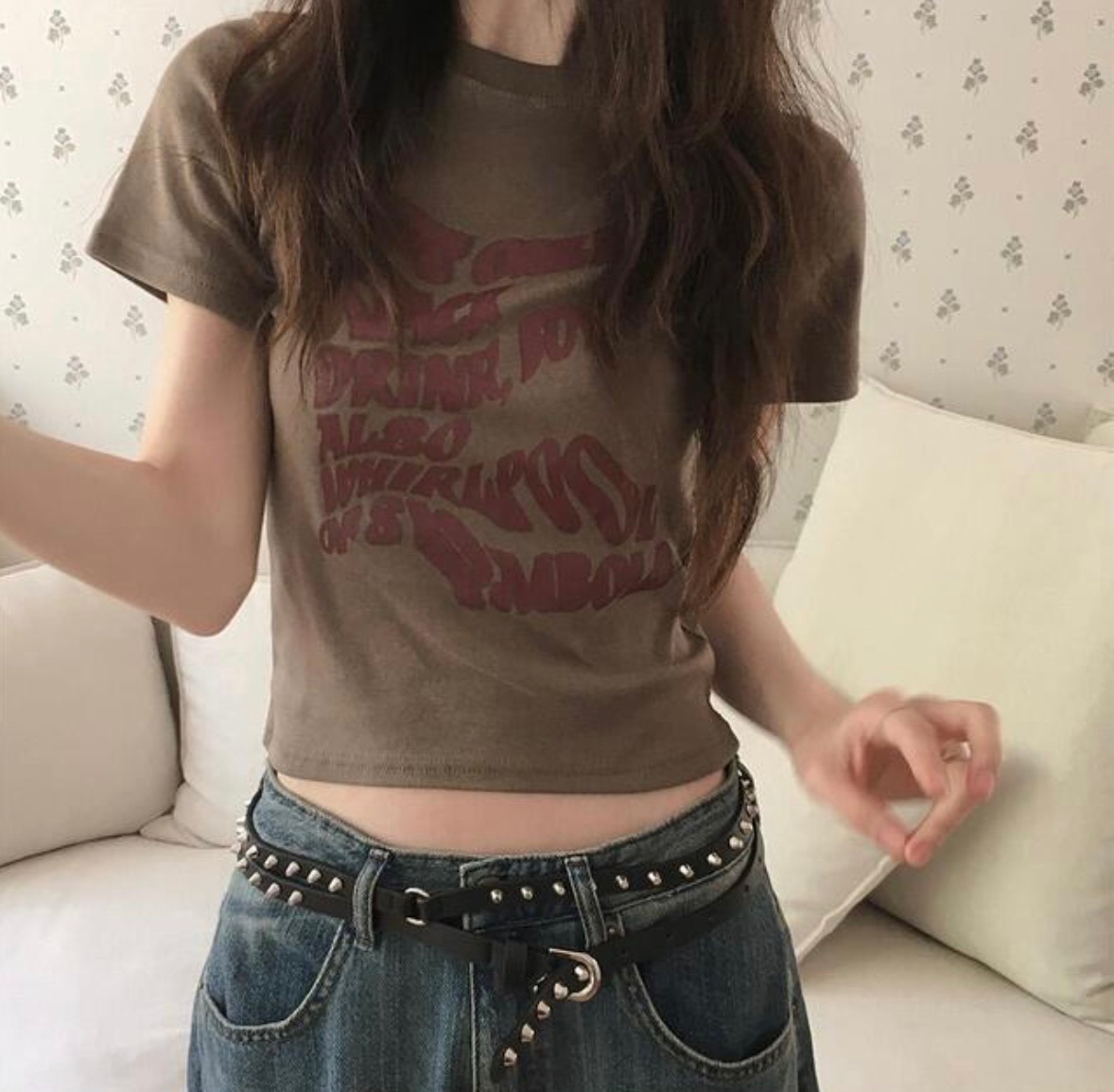 【優惠現貨】韓國VINTAGE LETTER CROP TEE（5色）