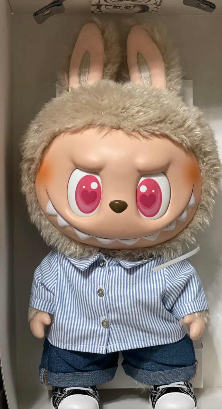 POP MART 泡泡瑪特 LABUBU THE MONSTERS FLIP WITH ME 搪膠毛絨公仔 40cm