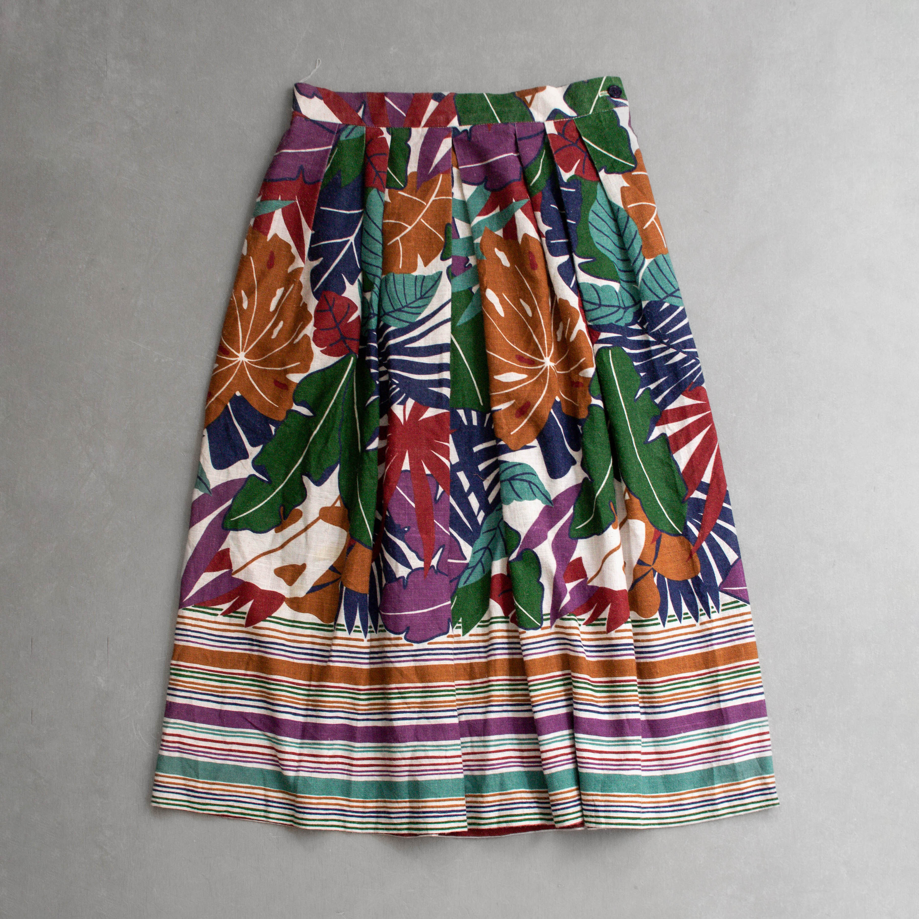 VINTAGE PLEATED SKIRTS 美國製 彩色 條紋 印花 百摺 長裙 裙子