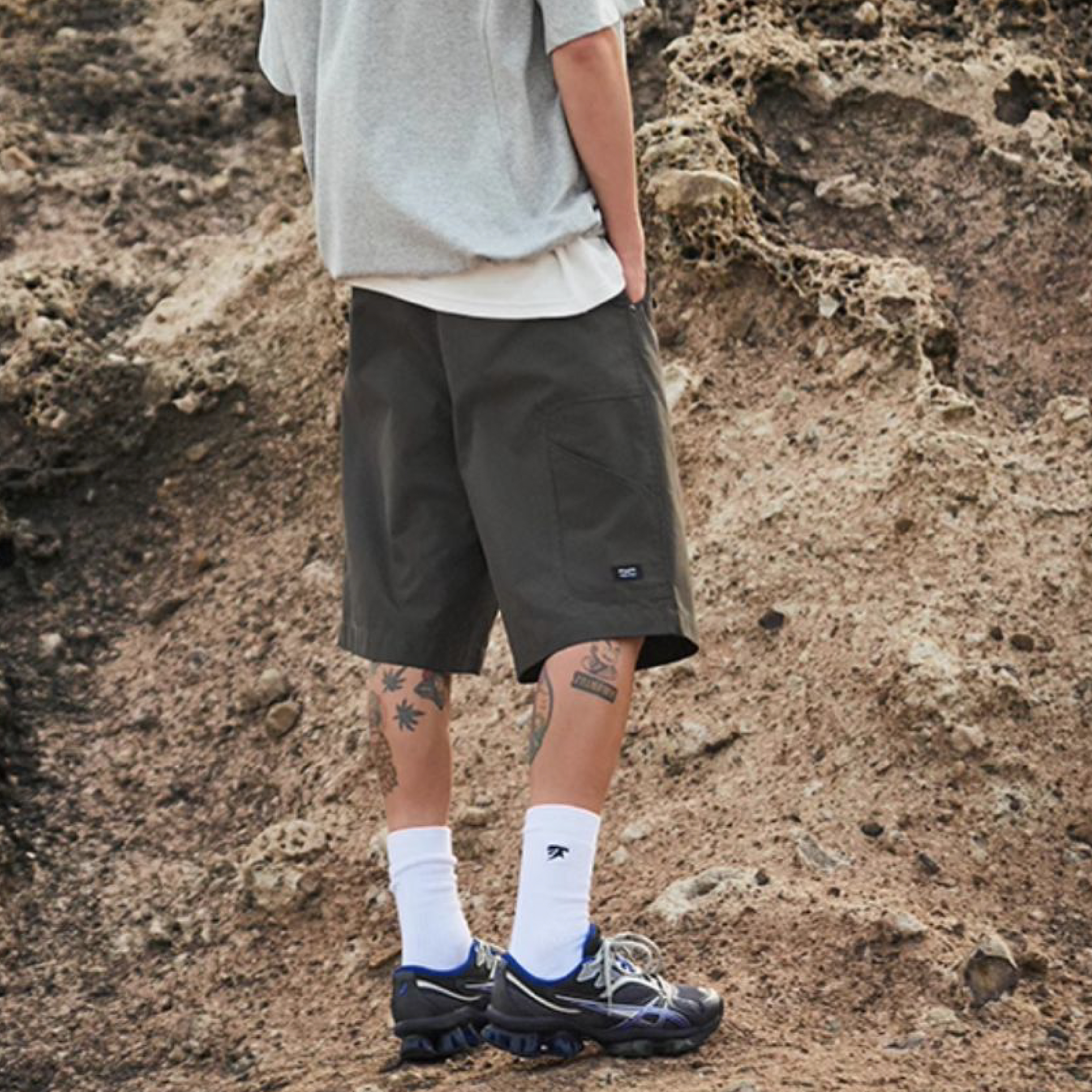 TANOXI Imitation Denim Cargo Shorts 仿牛仔 工裝短褲 [TNX-P343]