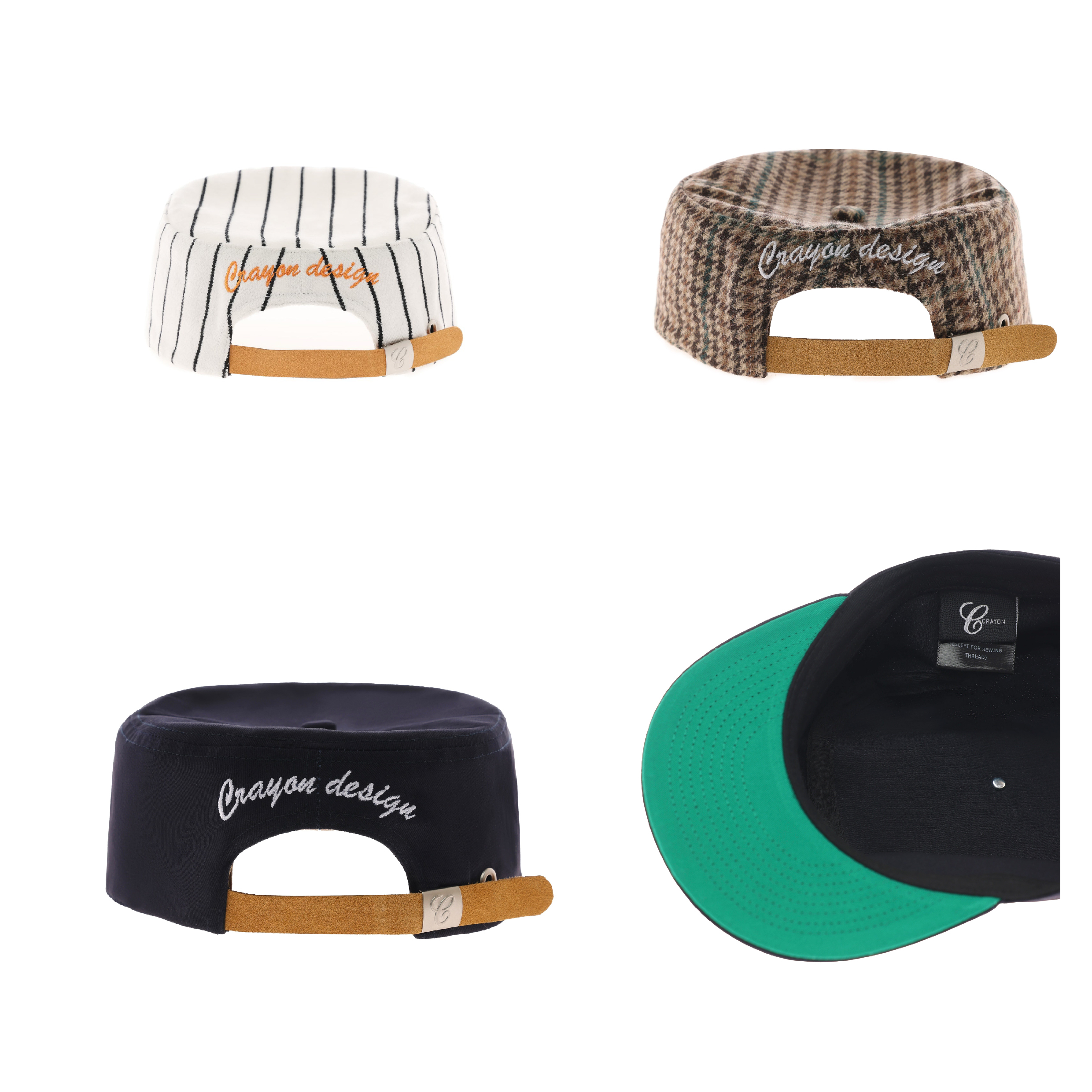 2idiots label pillbox cap 6crayon似 6cRAyon Pillbox Cap 條紋藥盒帽(Black)