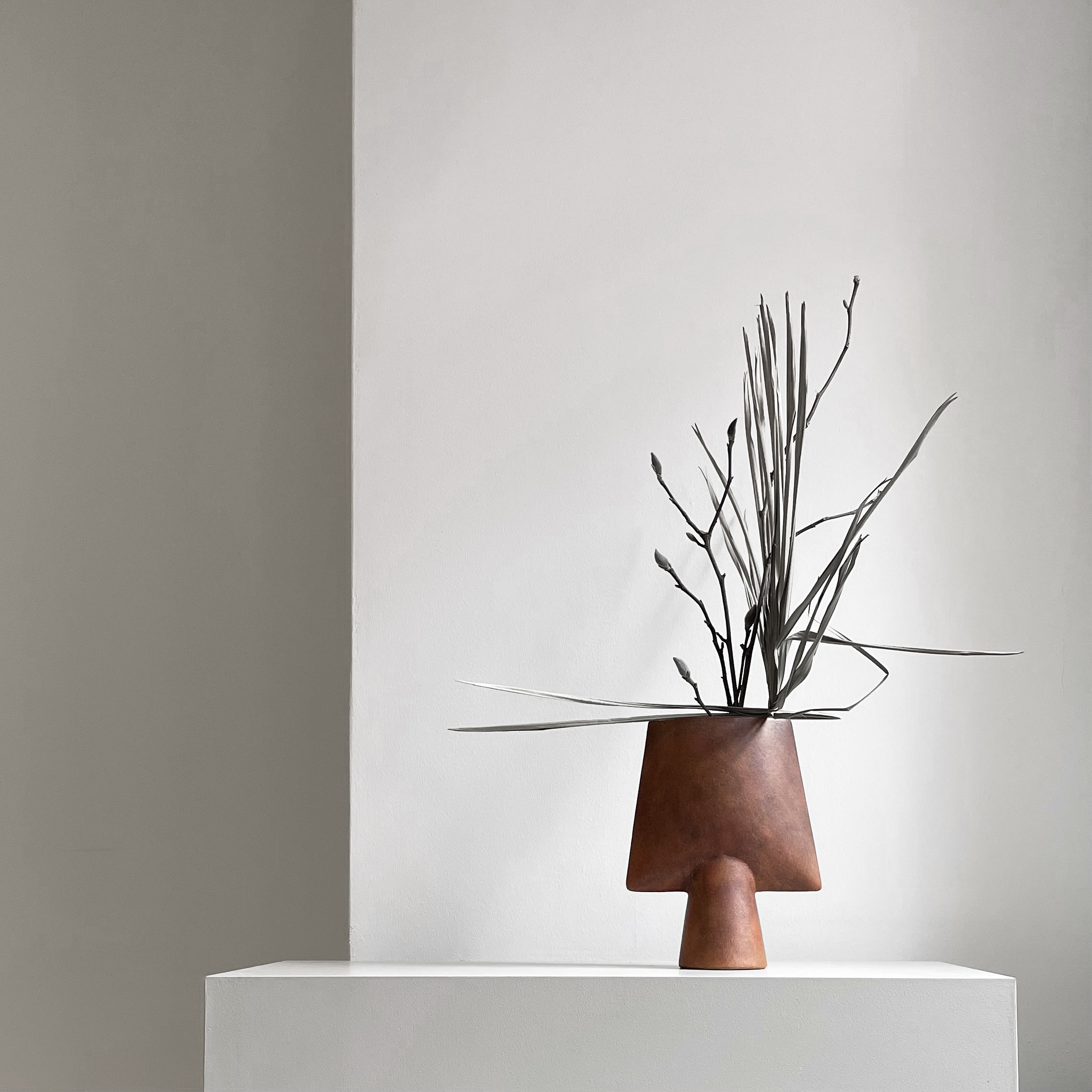 101CPH 球形花瓶/四方形迷你 赤紅色