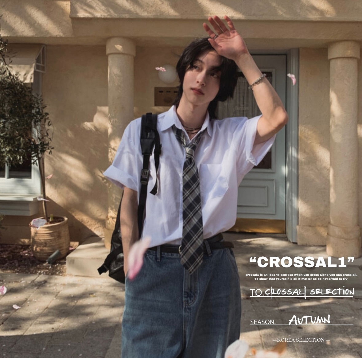 學院風日系短袖襯衫