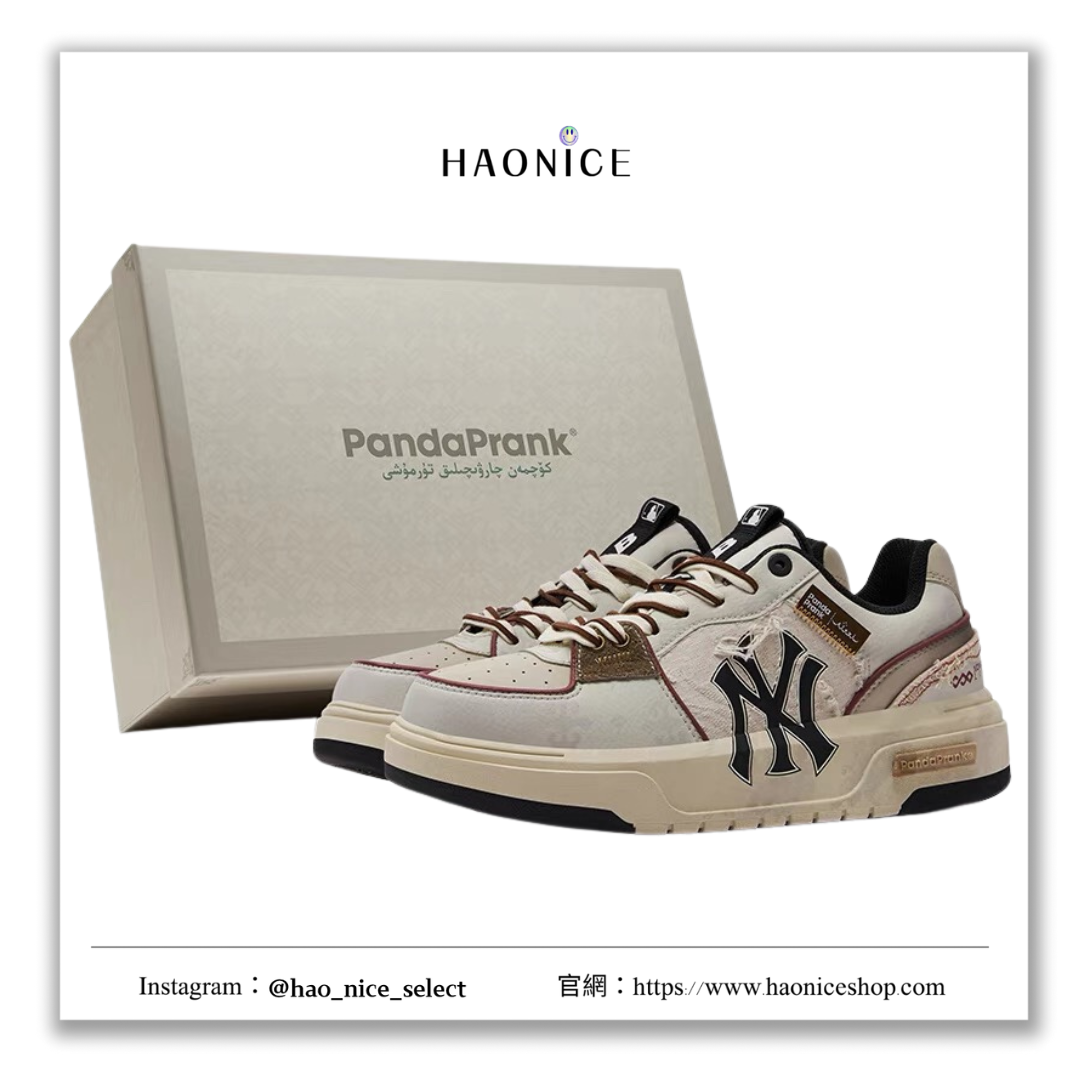 【HAO NICE 】熊貓惡作劇系列 ❗️配合FAKEBUSTERS驗鞋 ❗️MLB 紐約洋基隊 山影漫步系列 萬疊山海訂製 戶外休閒潮流低筒板鞋🔥