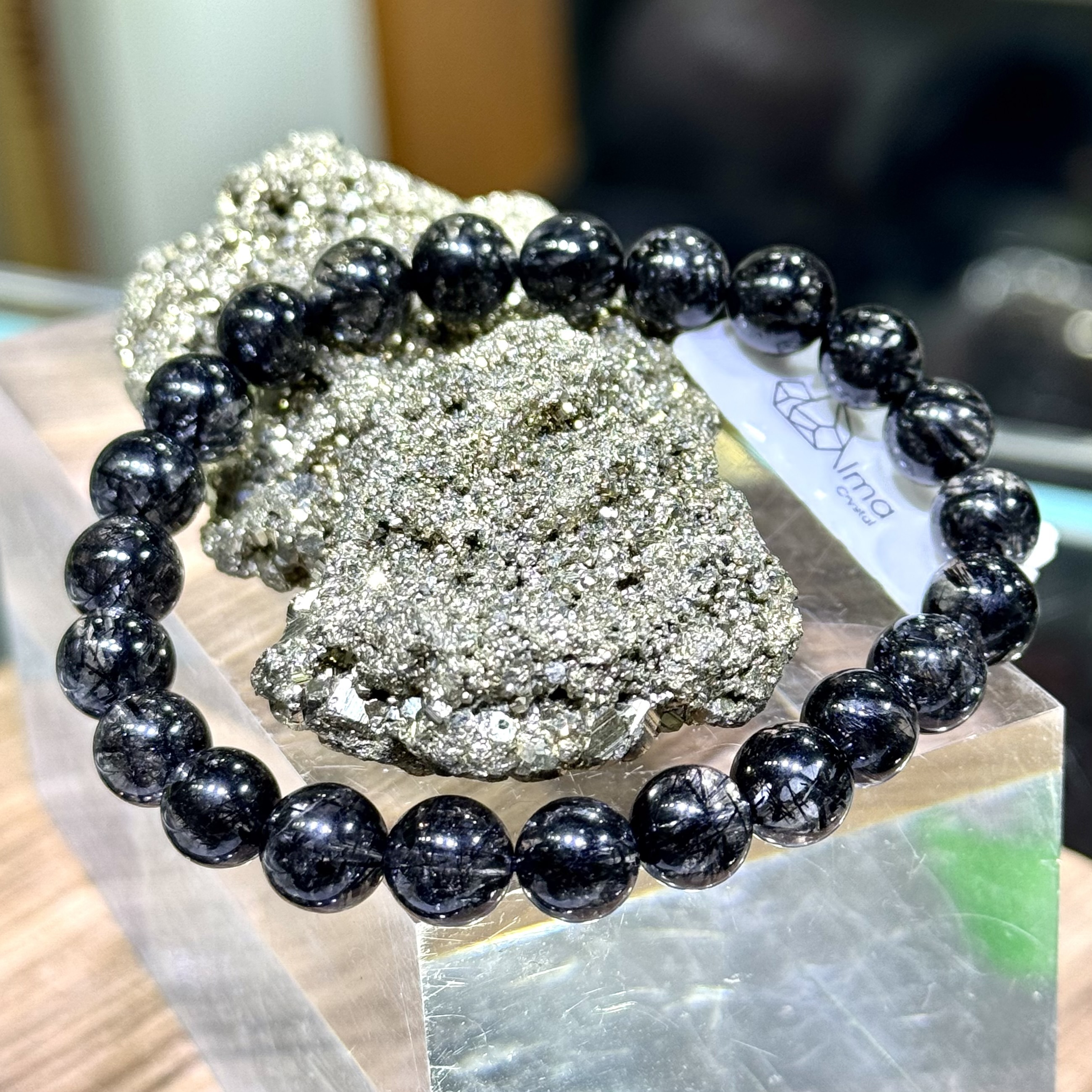 【保護】黑髮晶 8mm (編號0759)