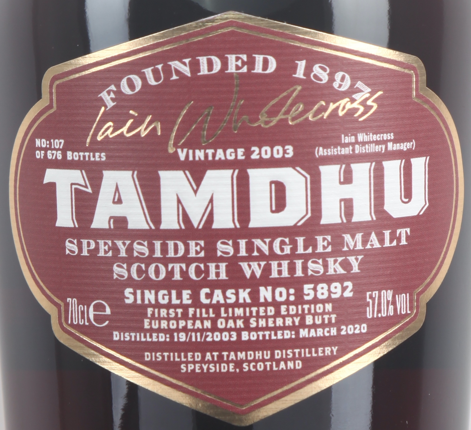 Tamdhu 2003 European Sherry Oak #5892 57.0%