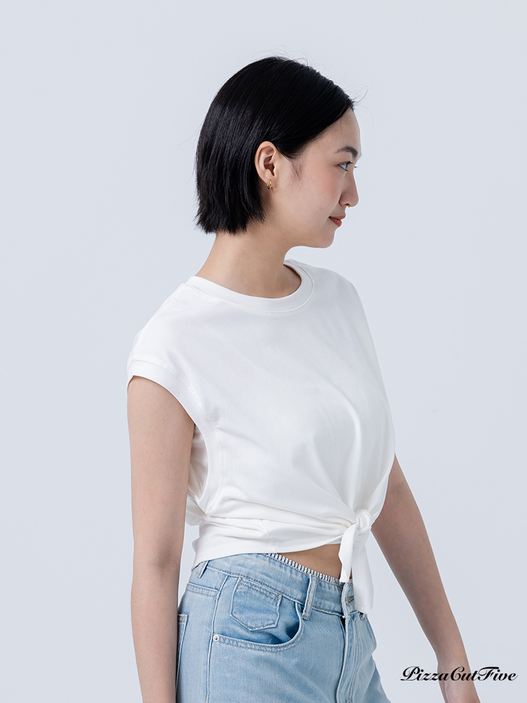 [SALE]百搭綁帶短袖上衣 PizzaCutFive PCF252404025