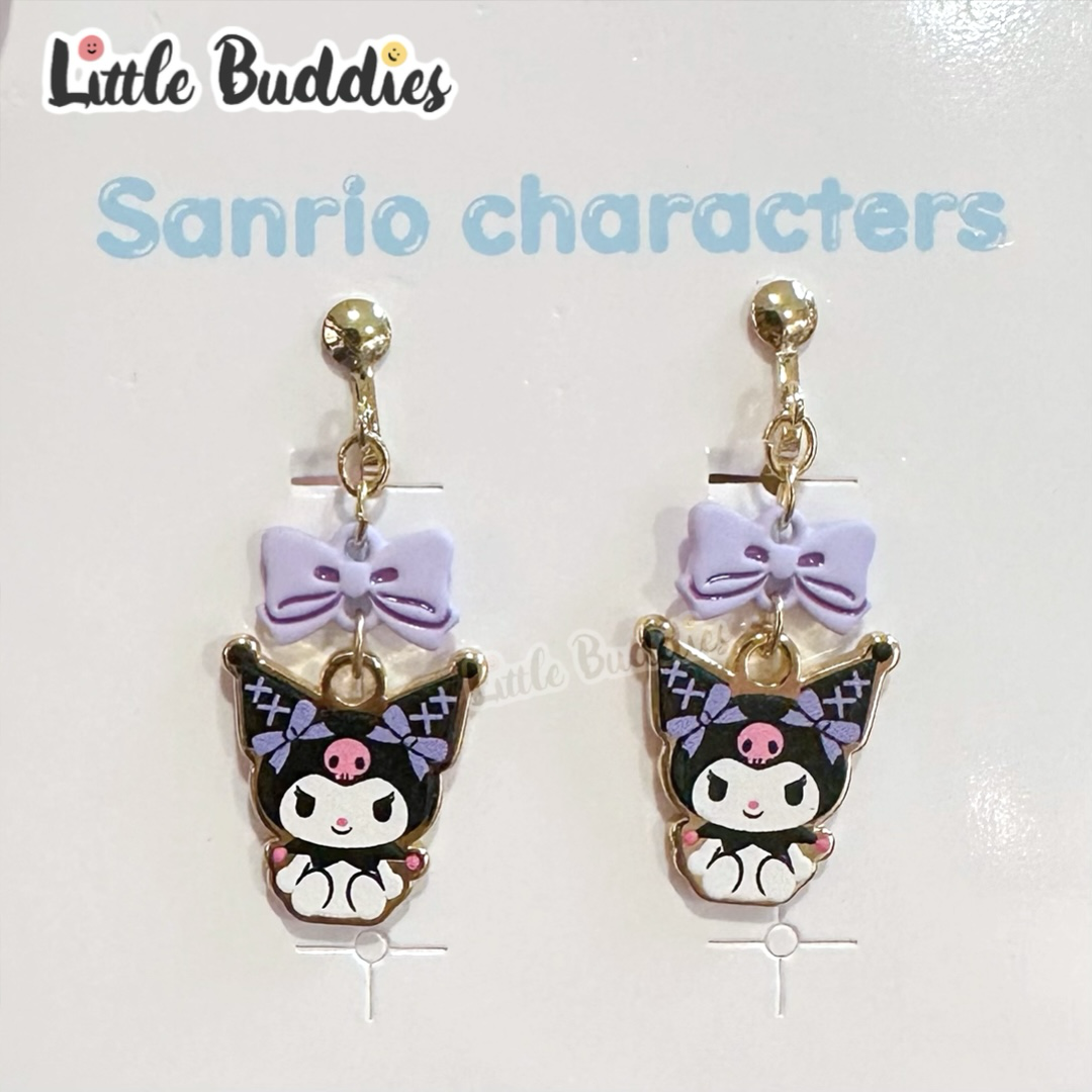 日本 Sanrio 金屬牌吊牌耳環 (夾款)