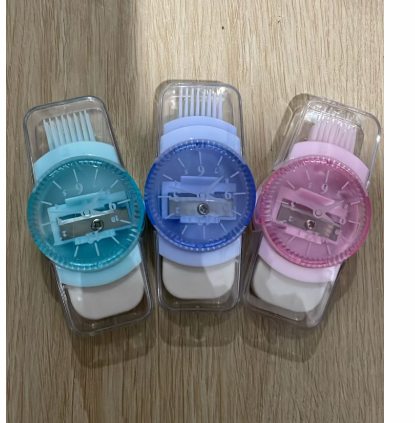 三合一 橡皮笔刨清理器 颜色随机