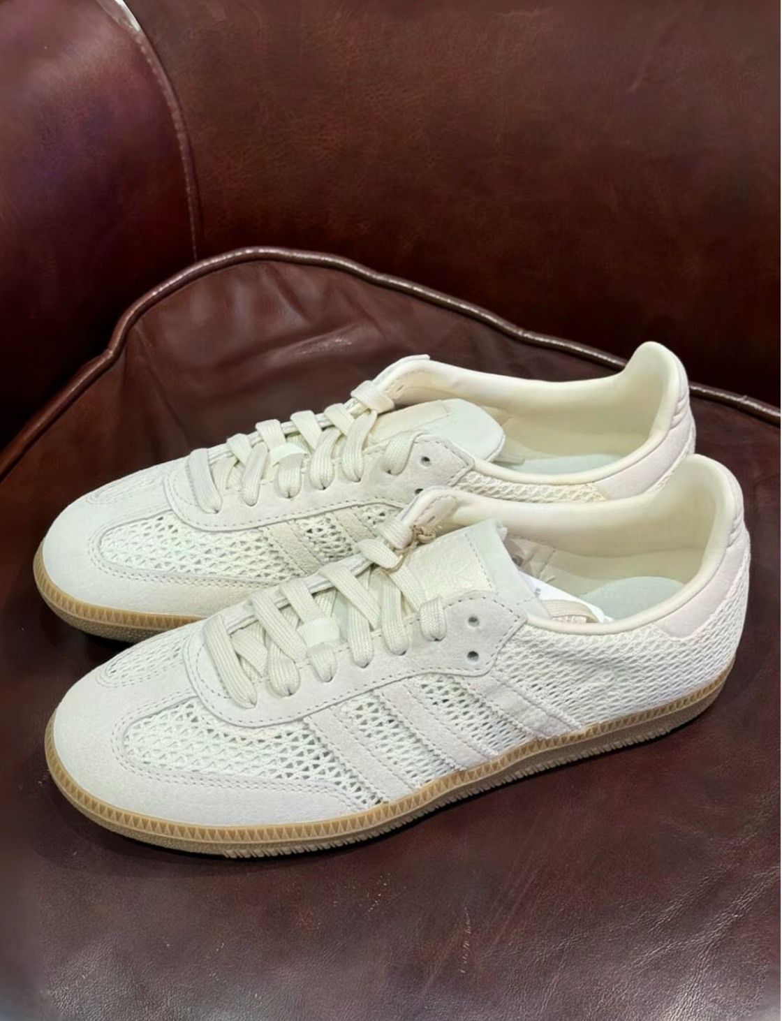 adidas Originals SAMBA OG 白黃 女款 低幫訓練鞋