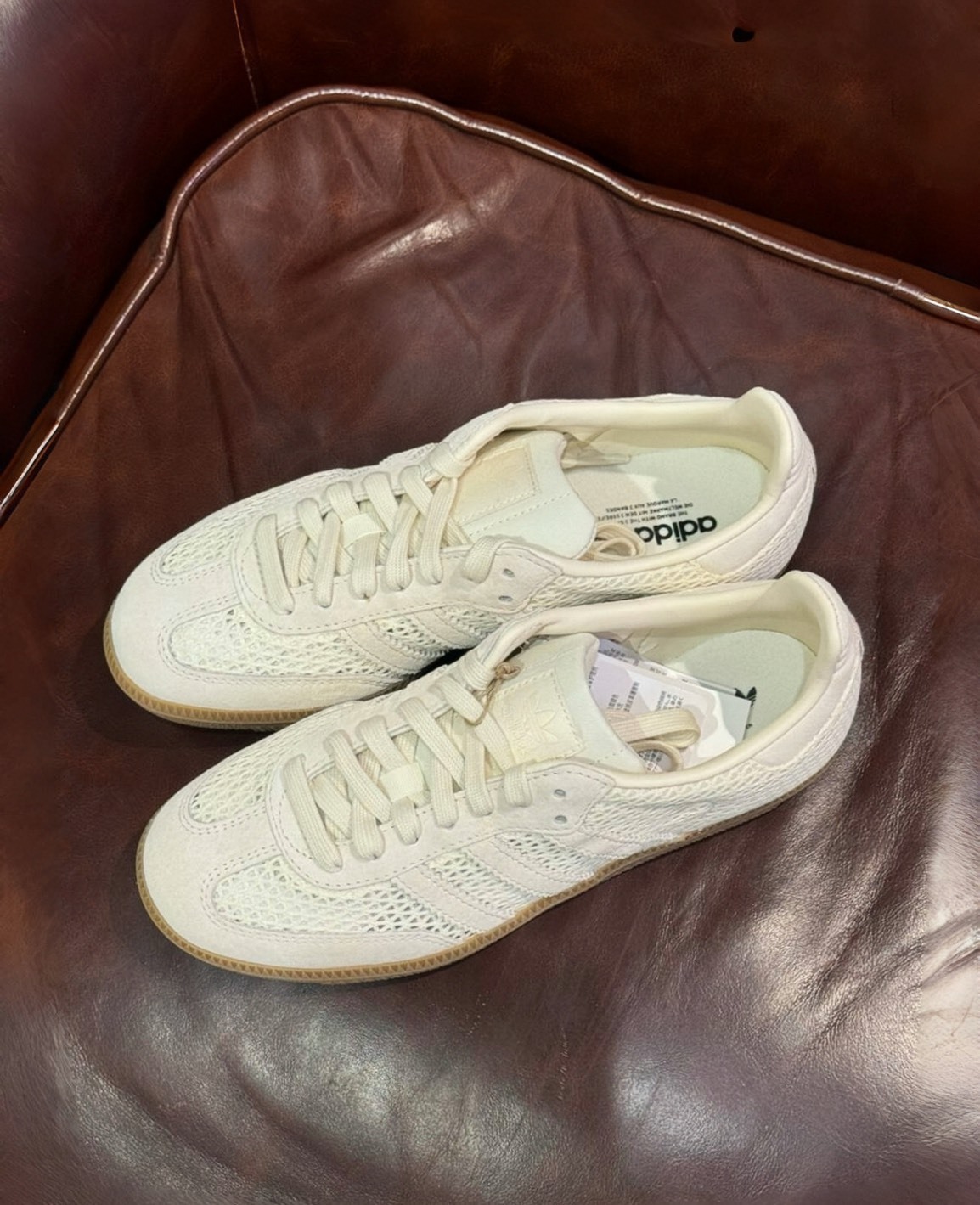 adidas Originals SAMBA OG 白黃 女款 低幫訓練鞋