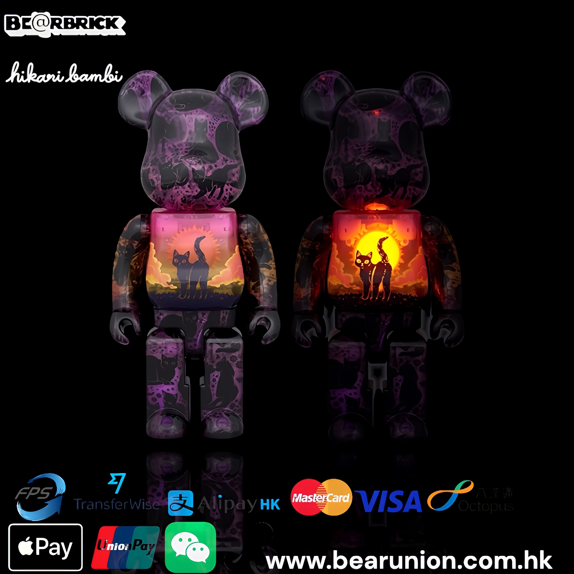 🎏預訂🎏Beabrick 400％ 夕闇のネコ