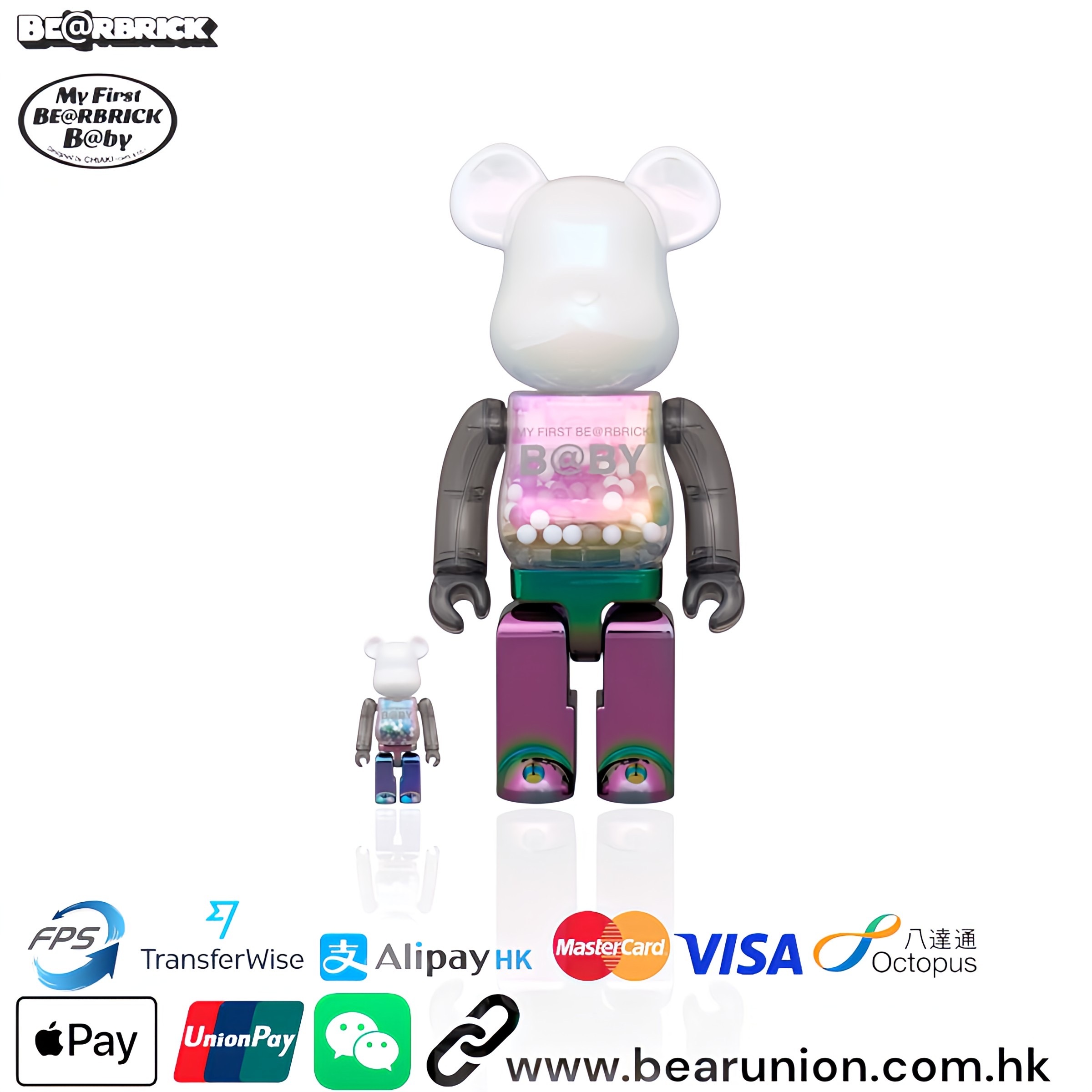 🎏 預訂🎏Beabrick 400% 100% MY FIRST BE@RBRICK B@BY MUTANT