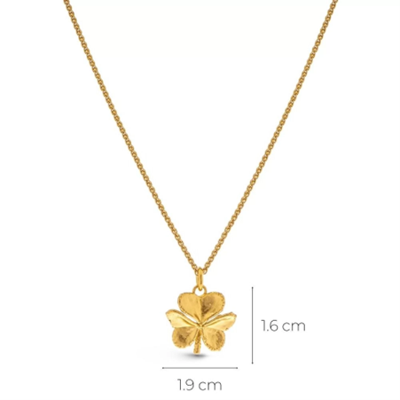 1TA0524-215 THALLO Fortuna Trefoil Pendant Mini Layer With Detachable Motif Gold #s729a (A-SK-E)