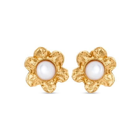 1TA0524-497 THALLO Nefeli Earrings Mini Studs Sterling Silver Mop #s237b (A-SK-E)